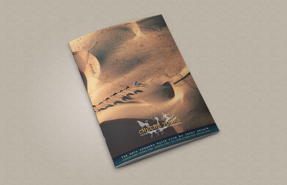 Diseño y Artes Finales Folleto / Catálogo de Viajes para la Agencia CHECHE TOURS