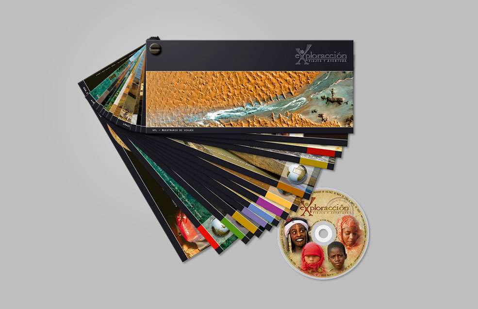 Diseño y Artes Finales Catálogo interactivo de viajes para Explora-acción