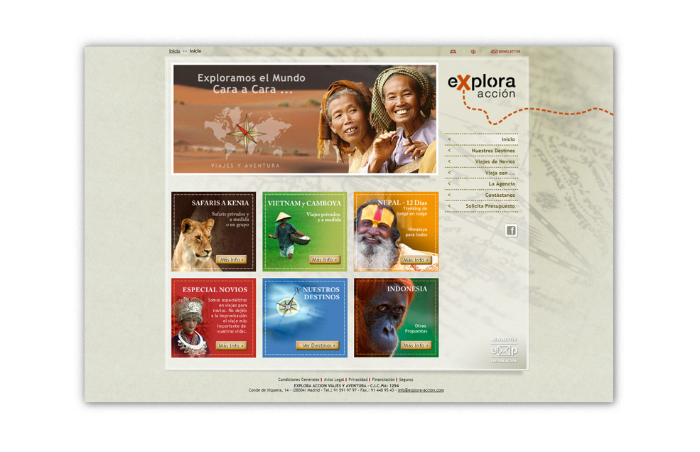 Diseño Sitio Web EXPLORA-ACCIÓN Viajes y Aventura