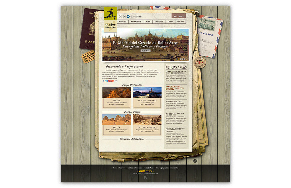 Diseño Sitio Web Viajes IVEREM