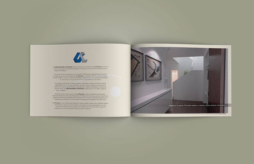 Diseño y Artes Finales Folleto Los Pinarejos - Proyecto de Interiorismo