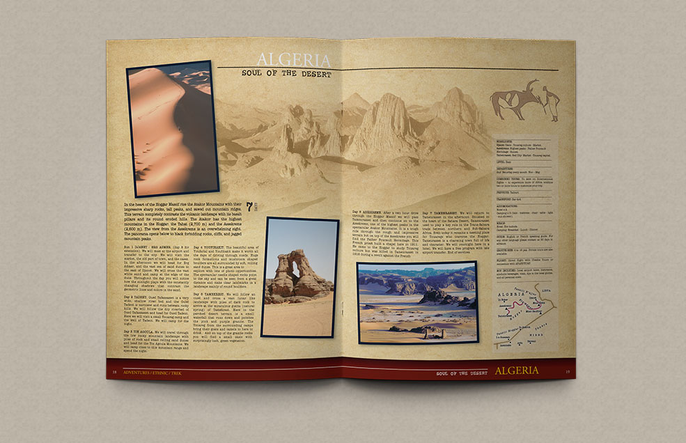 Diseño y Artes Finales Folleto / Catálogo de Viajes para la Agencia CHECHE TOURS