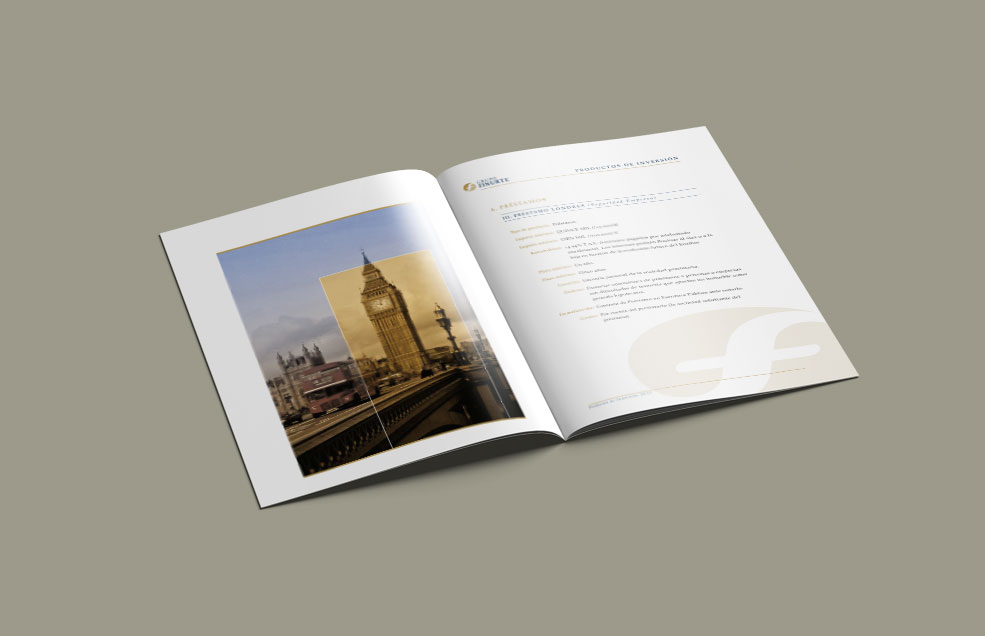 Diseño y Artes Finales Folleto / Dossier GRUPO FINURTE - Dossier de Productos de Inversión