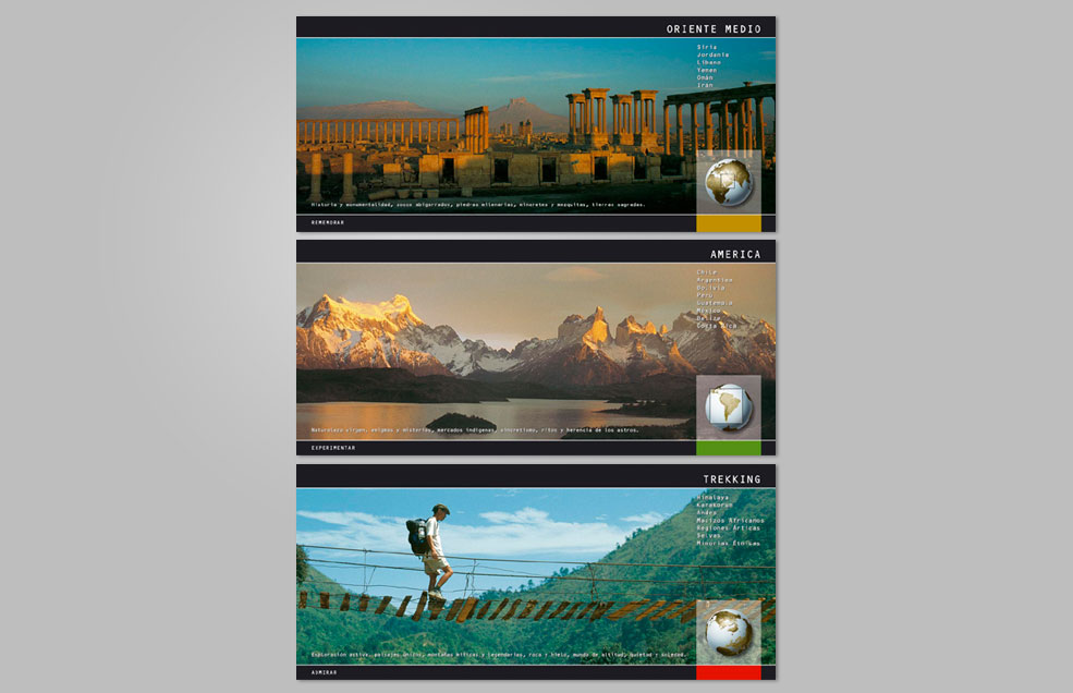 Diseño y Artes Finales Catálogo interactivo de viajes para Explora-acción