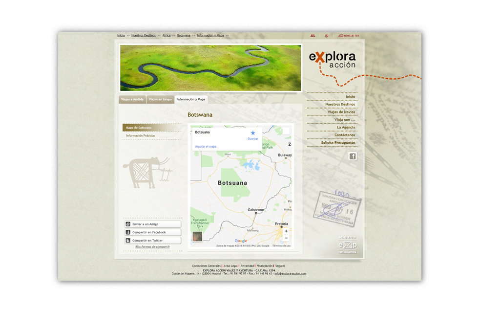 Diseño Sitio Web EXPLORA-ACCIÓN Viajes y Aventura