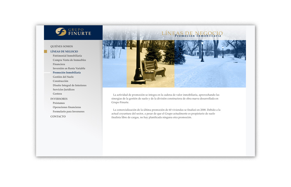 Diseño Sitio Web GRUPO FINURTE Grupo de empresas de los sectores financiero e inmobiliario