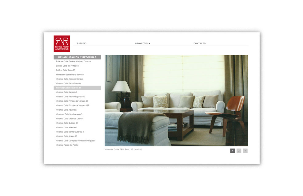 Diseño Sitio Web RAFAEL NIETO Arquitectos