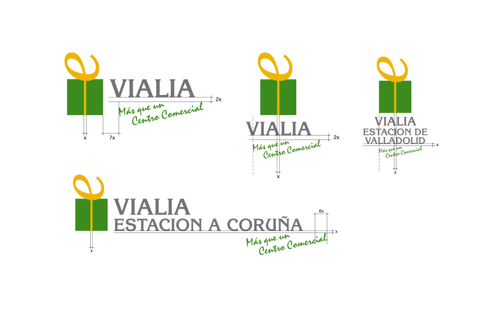 Imagen Corporativa UNE Estaciones Comerciales RENFE (1995) - Sub-Marca de Centro Comercial en Estaciones