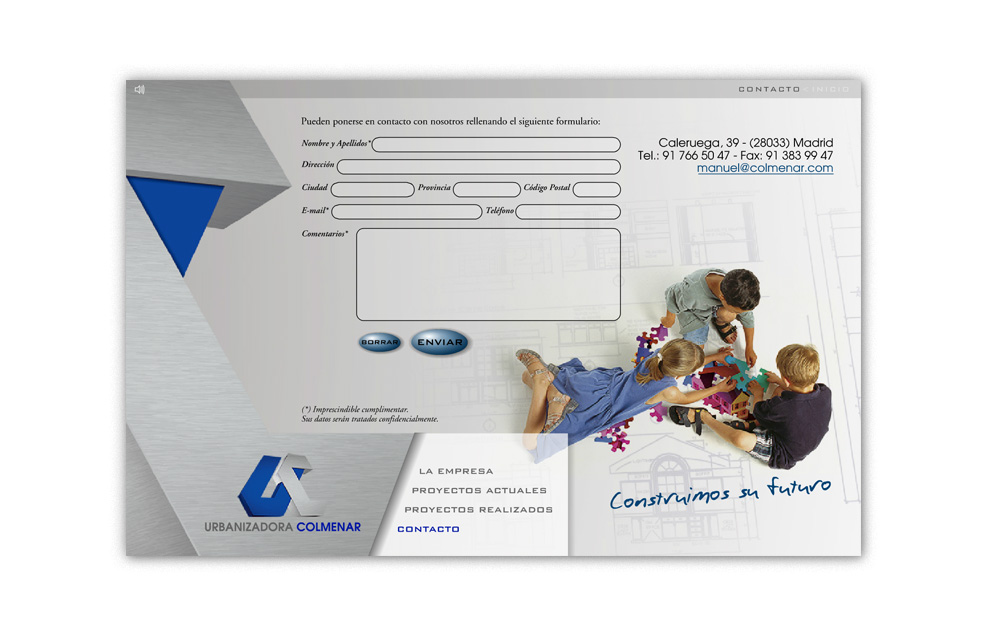 Diseño Sitio Web URBANIZADORA COLMENAR