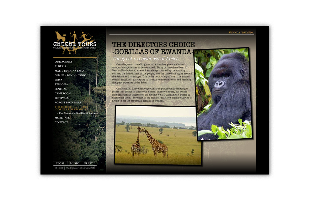 Diseño Sitio Web CHECHE TOURS Agencia de Viajes