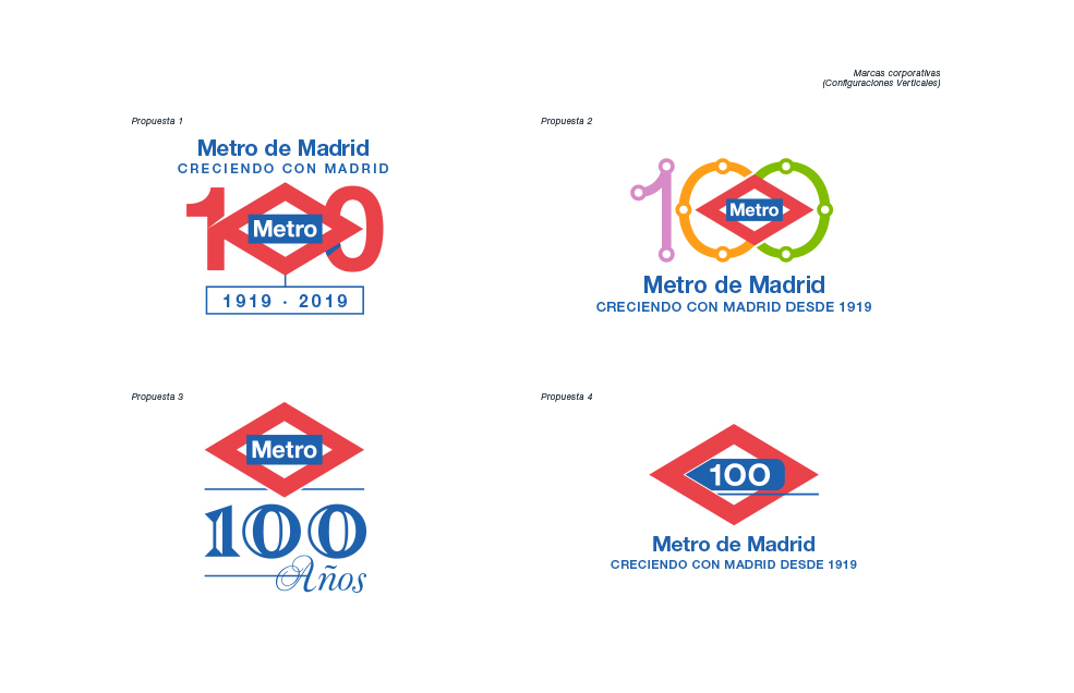 Finalista Concurso Logotipo 100 Años Metro de Madrid